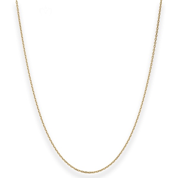 1.3mm Ankerkette diamantiert aus 333 Gelbgold 40cm