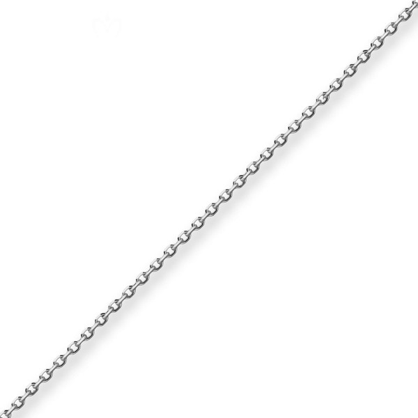 1.3mm Ankerkette diamantiert aus 750 Weißgold 50cm