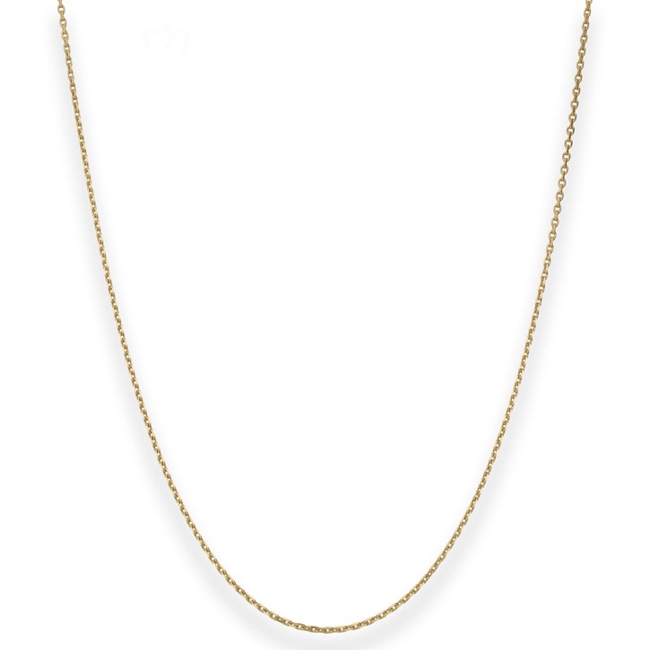 1.3mm Ankerkette diamantiert aus 750 Gelbgold 50cm