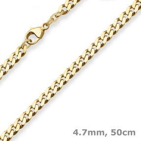 4,7mm Panzerkette Goldkette Collier Halskette aus 585 Gold Gelbgold 50cm 4,7mm Panzerkette Goldkette Collier Halskette aus 585 Gold Gelbgold 50cm