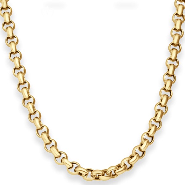 7.8mm Erbskette hohl aus 585 Gelbgold 45cm