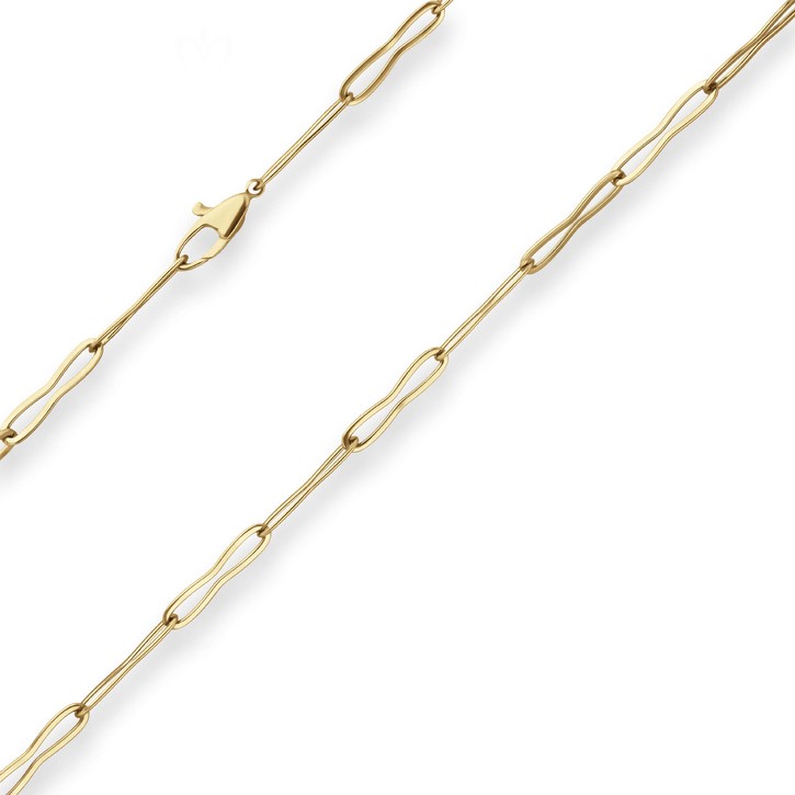 3.7mm Fantasiekette aus 585 Gelbgold 45cm