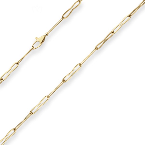 3.7mm Fantasiekette aus 585 Gelbgold 45cm