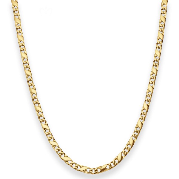 3.7mm Dollarkette aus 333 Gelbgold 50cm
