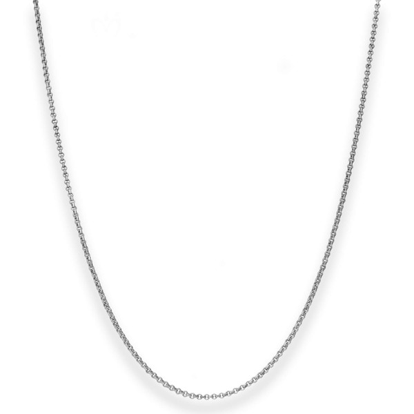 1.5mm Erbskette aus 585 Weißgold 42cm