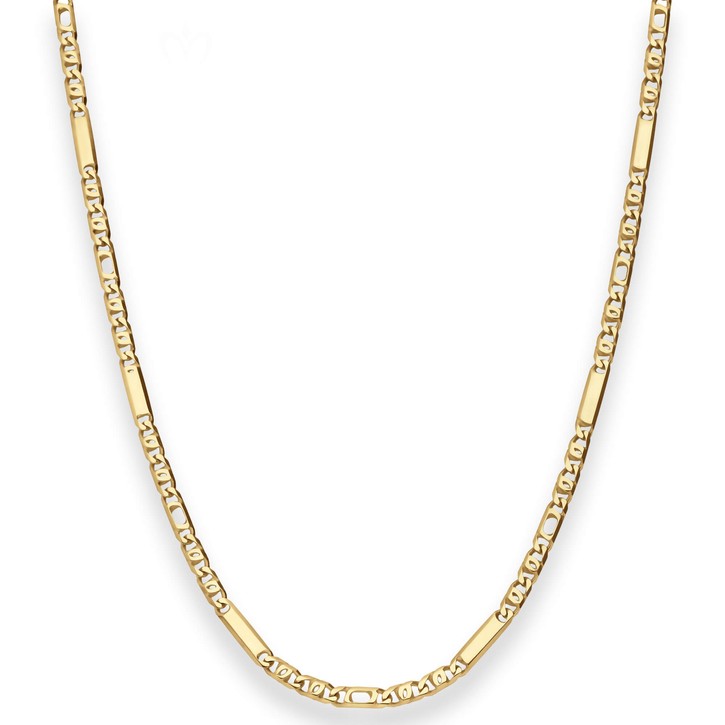 3mm Tigeraugenkette aus 585 Gelbgold 50cm