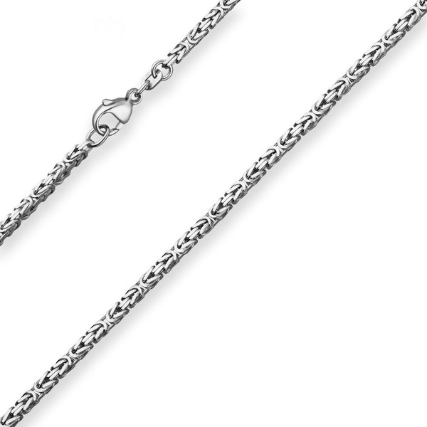 2.8mm Königskette aus 925 silber rhodiniert 60cm