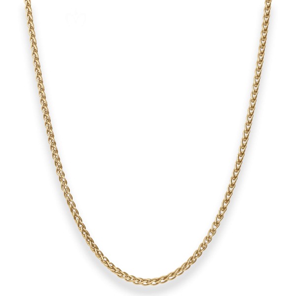 2.5mm Zopfkette aus 750 Gelbgold 45cm