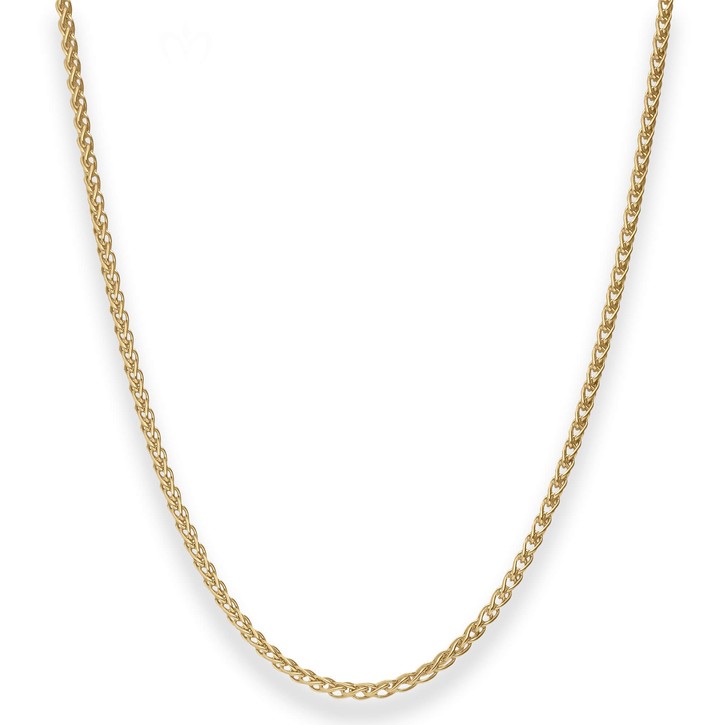 2.5mm Zopfkette aus 333 Gelbgold 50cm