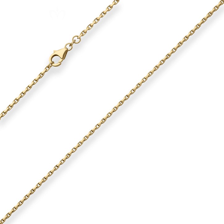 1.7mm Ankerkette diamantiert aus 333 Gelbgold 50cm