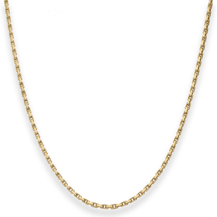 1.7mm Ankerkette diamantiert aus 333 Gelbgold 50cm