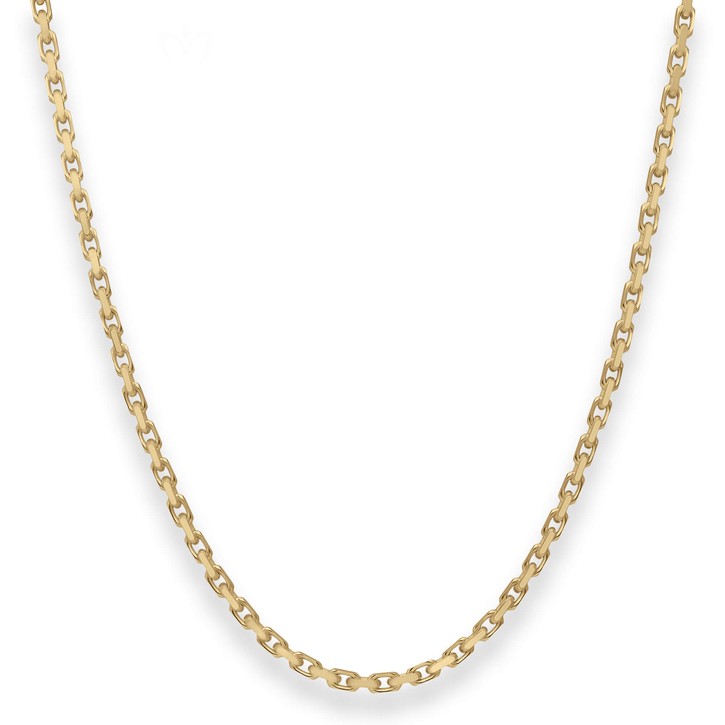 2.5mm Ankerkette diamantiert aus 333 Gelbgold 60cm