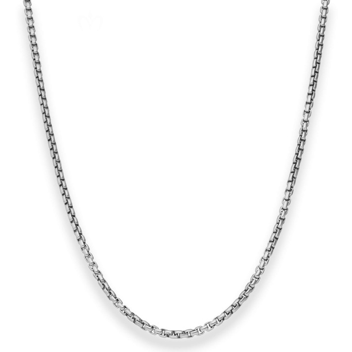 2.7mm Veneziakette rund aus 925 Silber rhodiniert 60cm