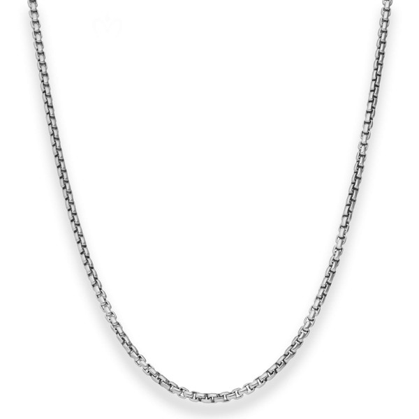 2.7mm Veneziakette rund aus 925 Silber rhodiniert 60cm