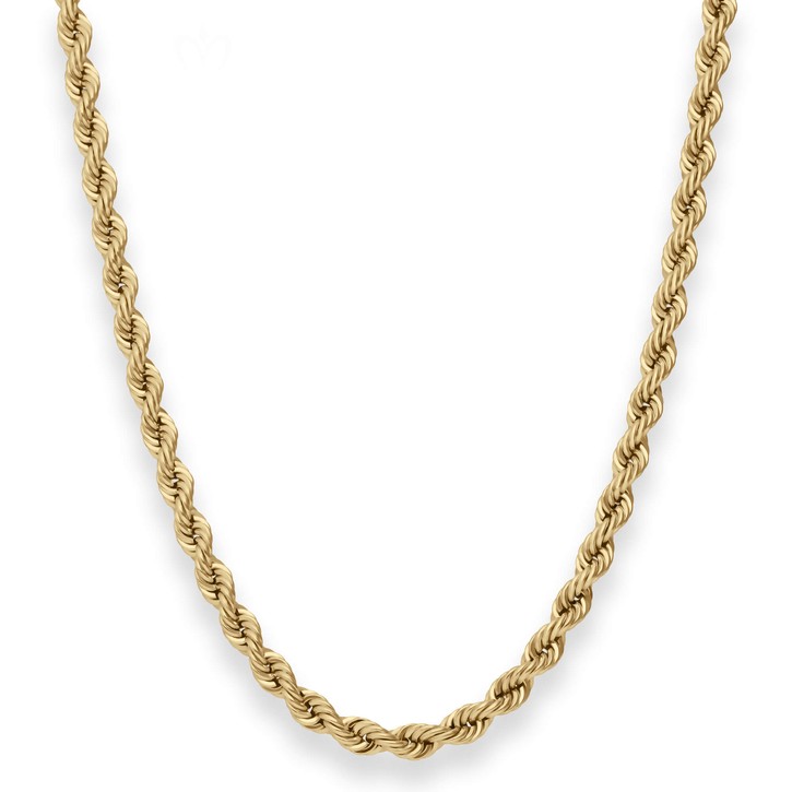 5mm Kordelkette hohl aus 585 Gelbgold 60cm