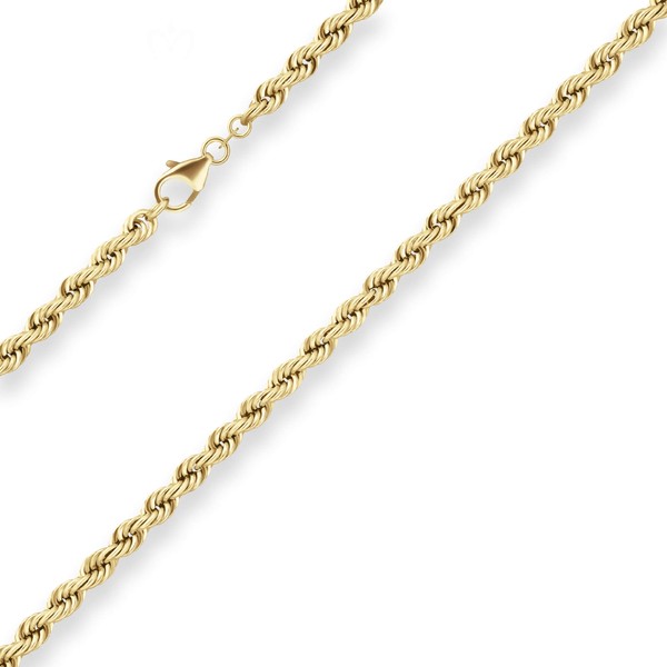 5mm Kordelkette hohl aus 585 Gelbgold 60cm