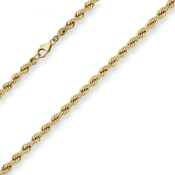 5.4mm Kordelkette hohl aus 333 Gelbgold 45cm