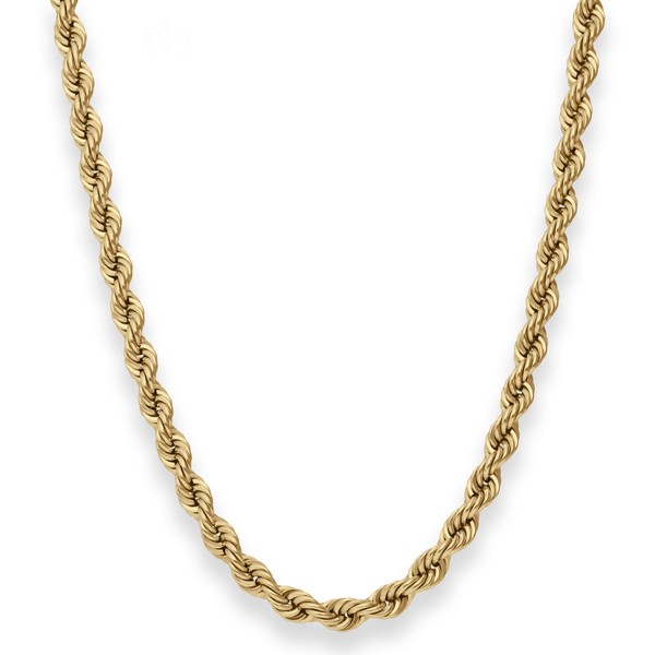 5.4mm Kordelkette hohl aus 333 Gelbgold 45cm