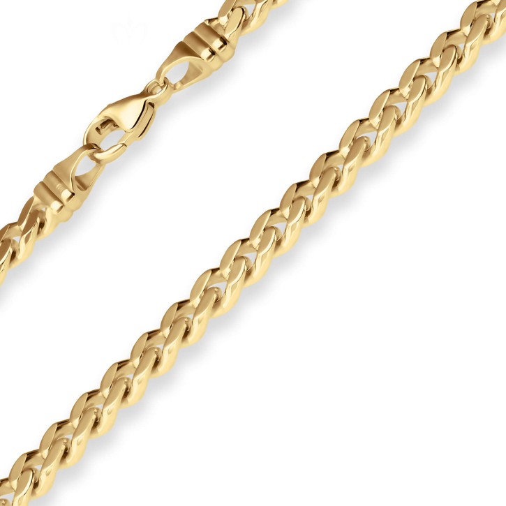 6.3mm Panzerkette aus 333 Gelbgold 50cm