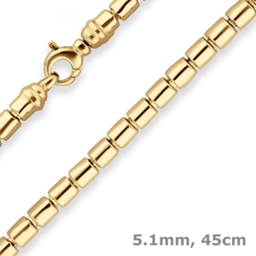 5,1mm Fantasiekette Goldkette Collier Halskette aus 585 Gold Gelbgold 45cm 5,1mm Fantasiekette Goldkette Collier Halskette aus 585 Gold Gelbgold 45cm