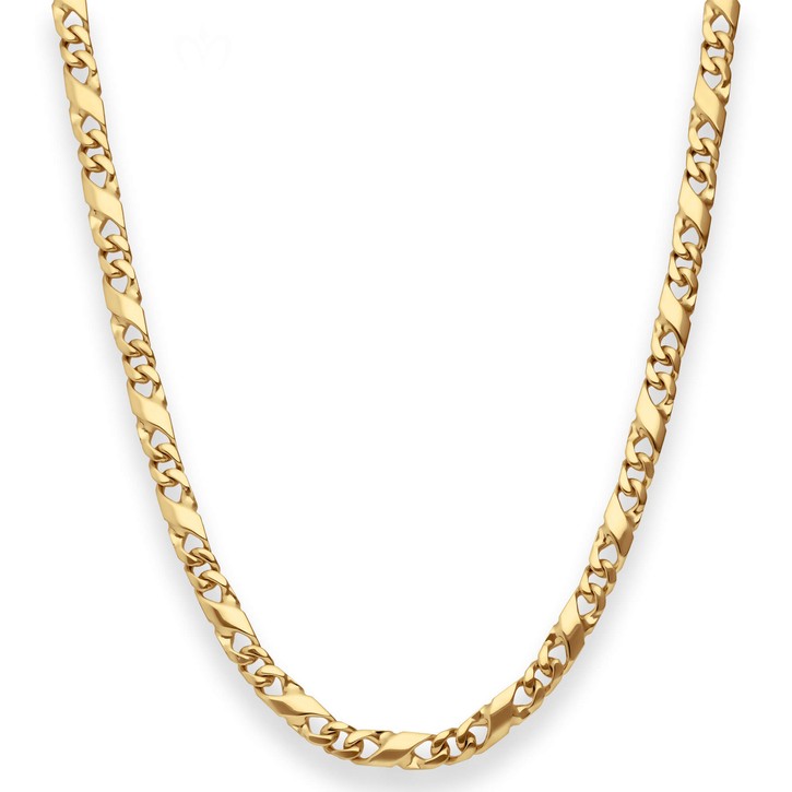 4.9mm Dollarkette aus 333 Gelbgold 55cm
