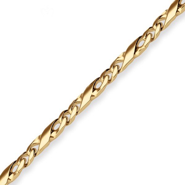 4.9mm Dollarkette aus 585 Gelbgold 55cm