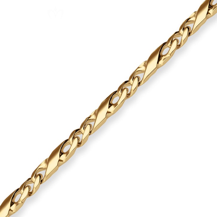 4.9mm Dollarkette aus 333 Gelbgold 60cm