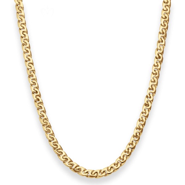 4.9mm Fantasiekette aus 585 Gelbgold 45cm
