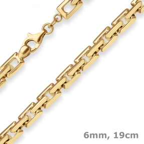 6mm Armband Fantasiekette Goldarmband Armschmuck aus 585 Gold Gelbgold 19cm 6mm Armband Fantasiekette Goldarmband Armschmuck aus 585 Gold Gelbgold 19cm