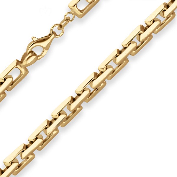 6mm Armband Fantasiekette aus 585 Gelbgold 19cm