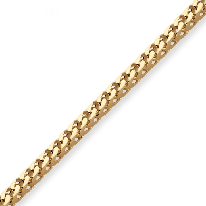 3.2mm Bingokette aus 750 Gelbgold 45cm