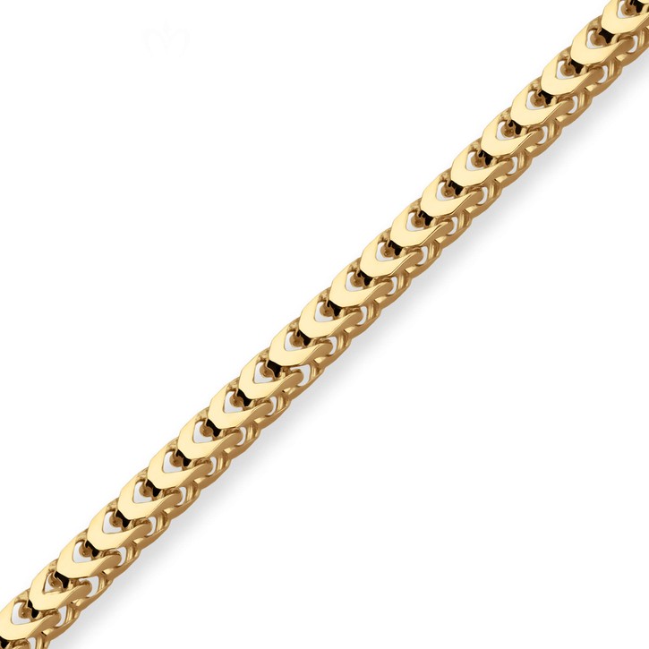 3.2mm Bingokette aus 750 Gelbgold 45cm