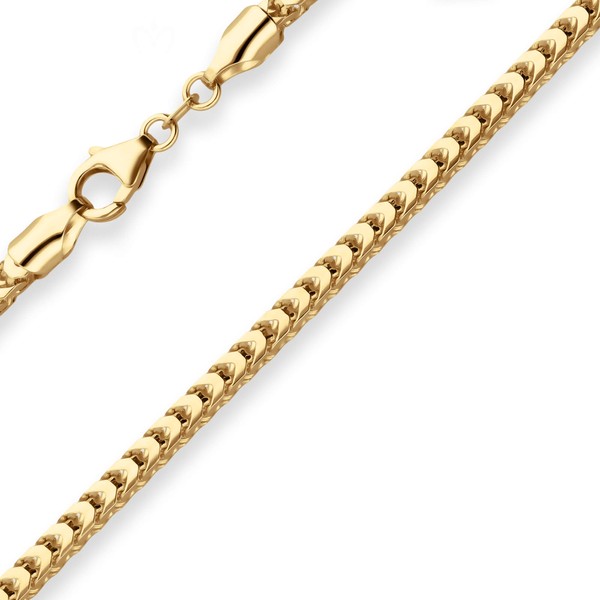 3.2mm Bingokette aus 750 Gelbgold 45cm