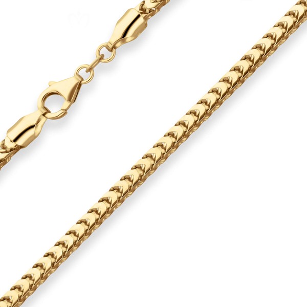 3.2mm Bingokette aus 750 Gelbgold 45cm