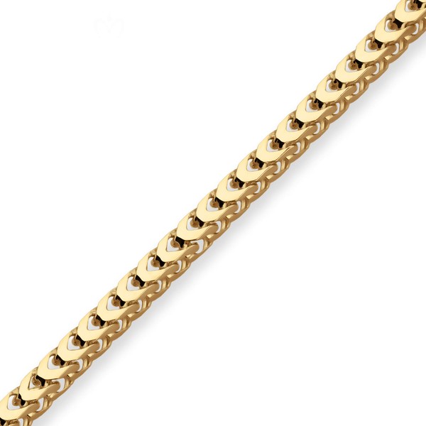 3.2mm Bingokette aus 750 Gelbgold 45cm