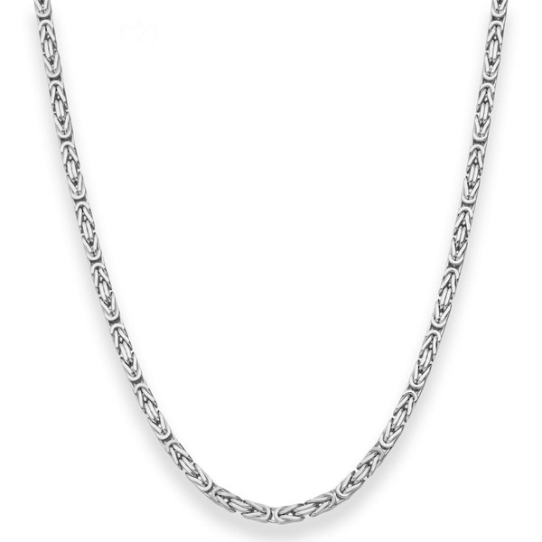 3.2mm Königskette aus 925 Silber rhodiniert 55cm