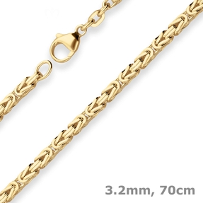 3,2mm Königskette Goldkette Collier Halskette aus 585 Gold Gelbgold 70cm