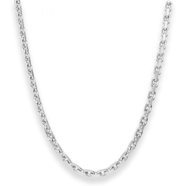 4mm Ankerkette diamantiert aus 925 Silber 50cm