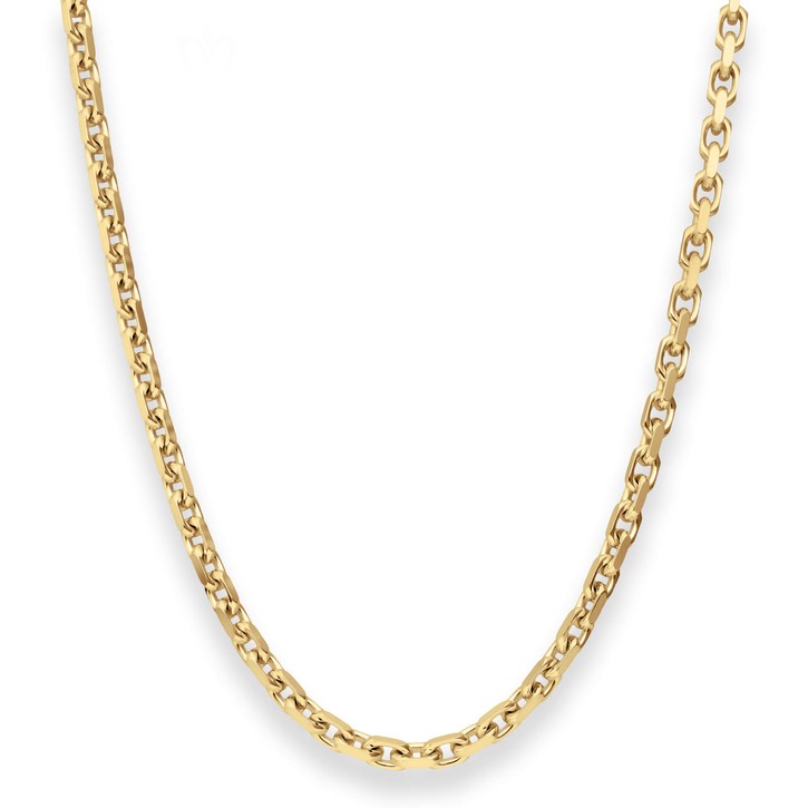 4mm Ankerkette diamantiert aus 333 Gelbgold 55cm