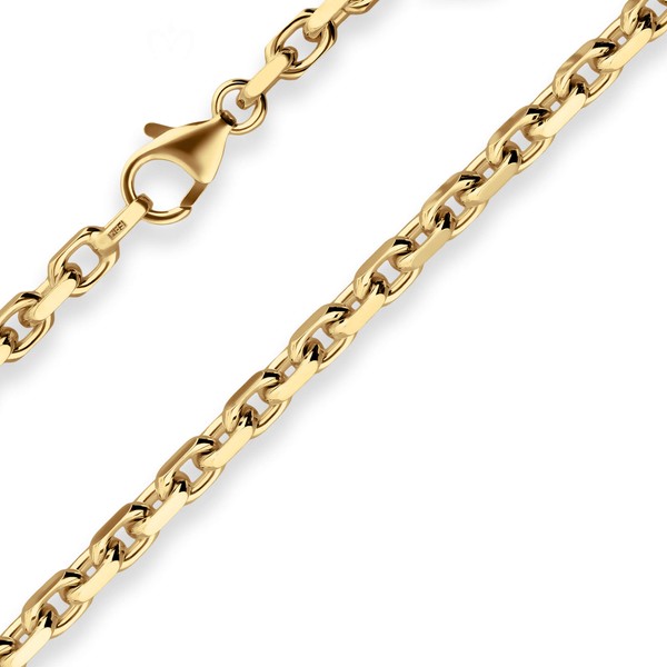 4mm Ankerkette diamantiert aus 333 Gelbgold 60cm