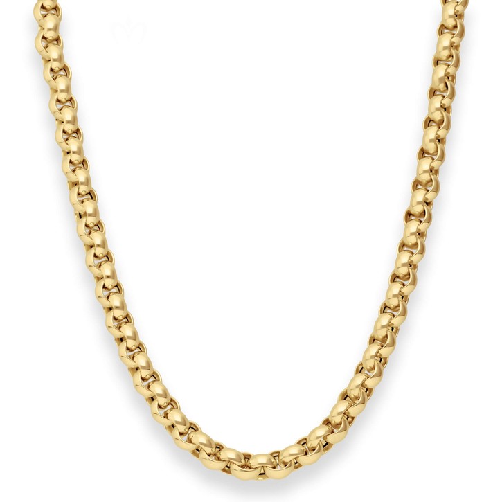 6mm Erbskette hohl aus 585 Gelbgold 55cm