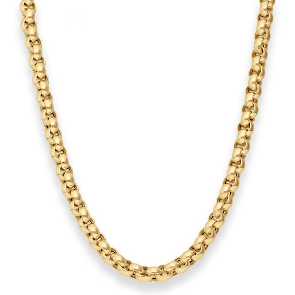6mm Erbskette hohl aus 585 Gelbgold 55cm