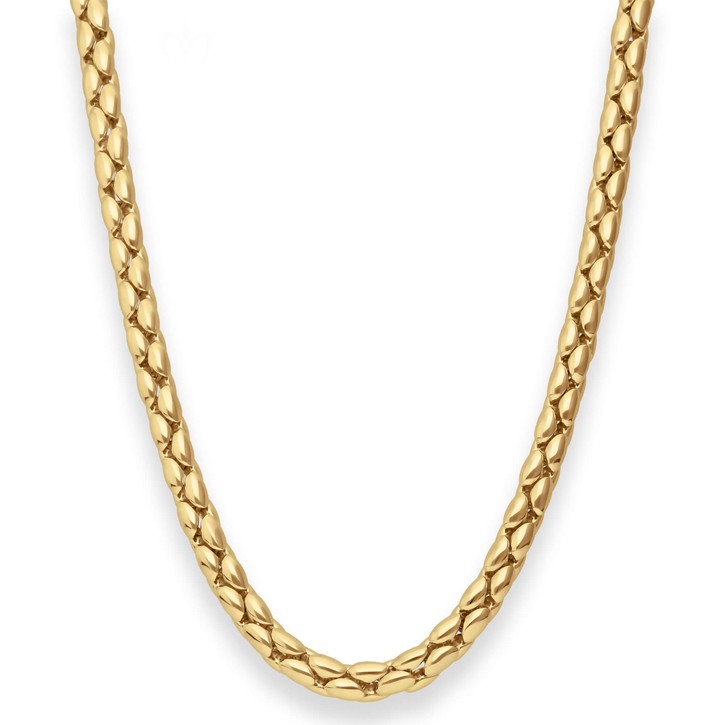 6mm Fantasiekette aus 585 Gelbgold 45cm