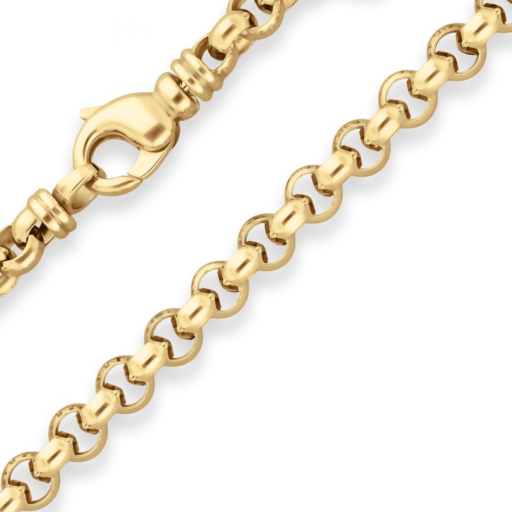 7.2mm Erbskette aus 585 Gelbgold 50cm