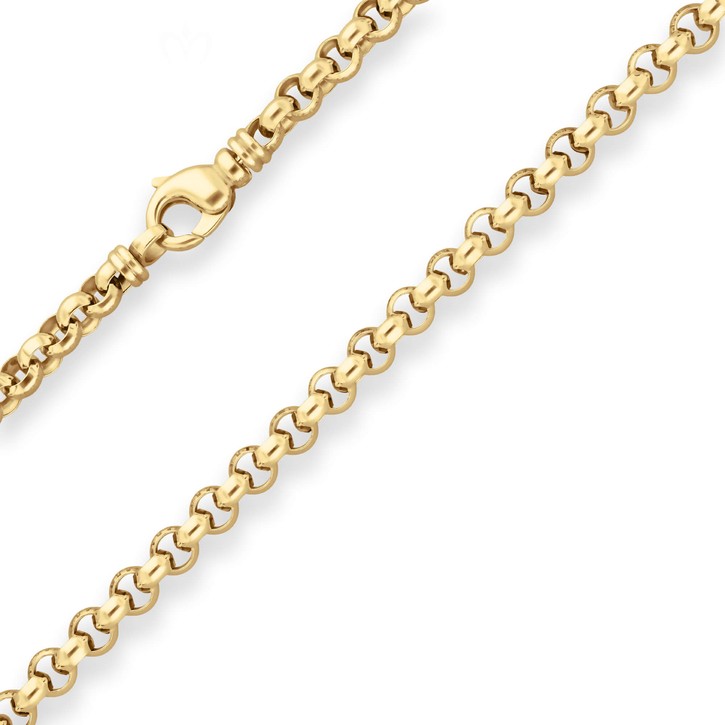 7.2mm Erbskette aus 585 Gelbgold 50cm