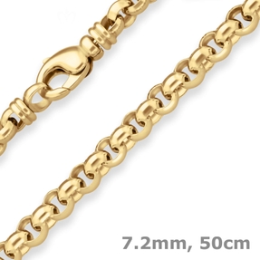 7,2mm Erbskette Goldkette Collier Halskette aus 585 Gold Gelbgold 50cm 7,2mm Erbskette Goldkette Collier Halskette aus 585 Gold Gelbgold 50cm