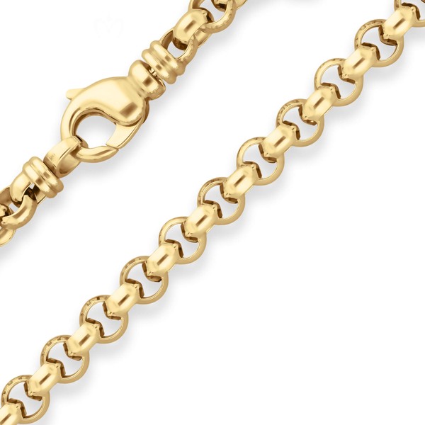 7.2mm Erbskette aus 585 Gelbgold 50cm