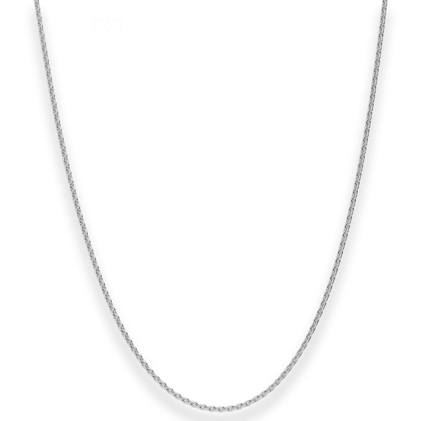 1.1mm Rund-Ankerkette aus 585 Weißgold 45cm mit Zwischenöse