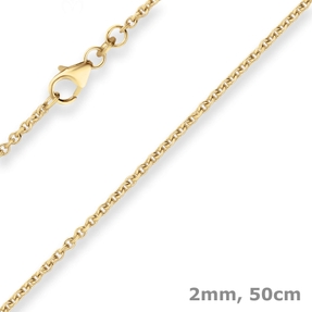 2mm Rund-Ankerkette Goldkette Collier Halskette aus 333 Gold Gelbgold 50cm 2mm Rund-Ankerkette Goldkette Collier Halskette aus 333 Gold Gelbgold 50cm