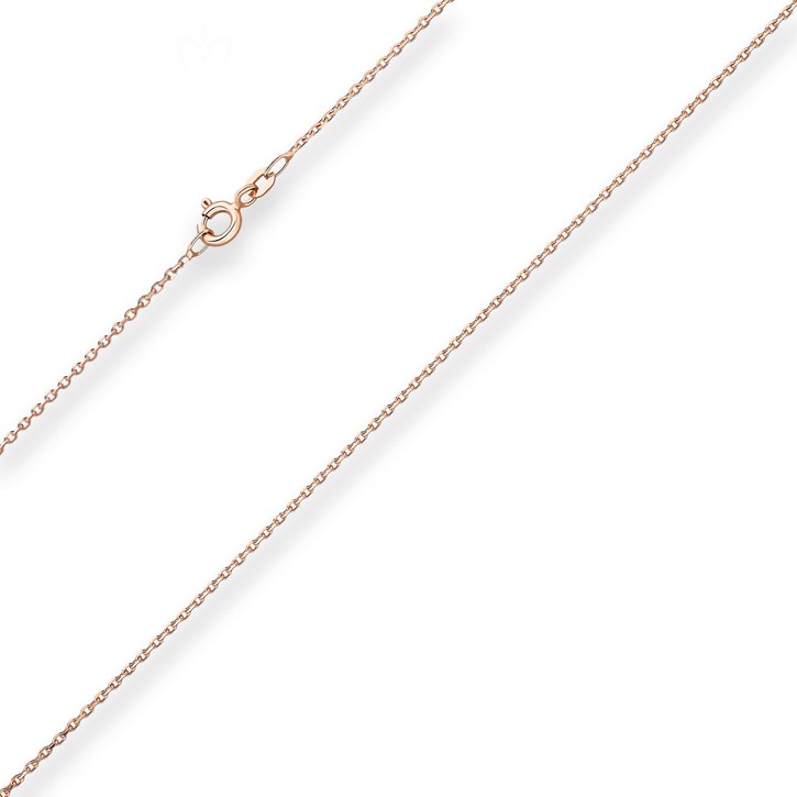 1.3mm Ankerkette diamantiert aus 585 Rotgold 42cm